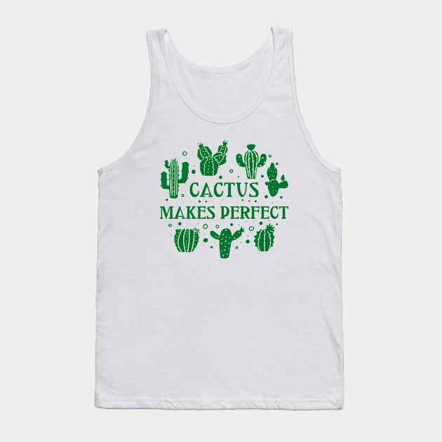 Cactus Makes Perfect Tank Top by Cherrific